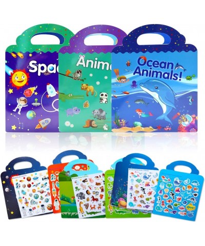 3 Sets Reusable Sticker Books Sticker Books for Kids Ages 3-5 Scene Sticker Book Fun Activity Books for Kids Removable Toddle...