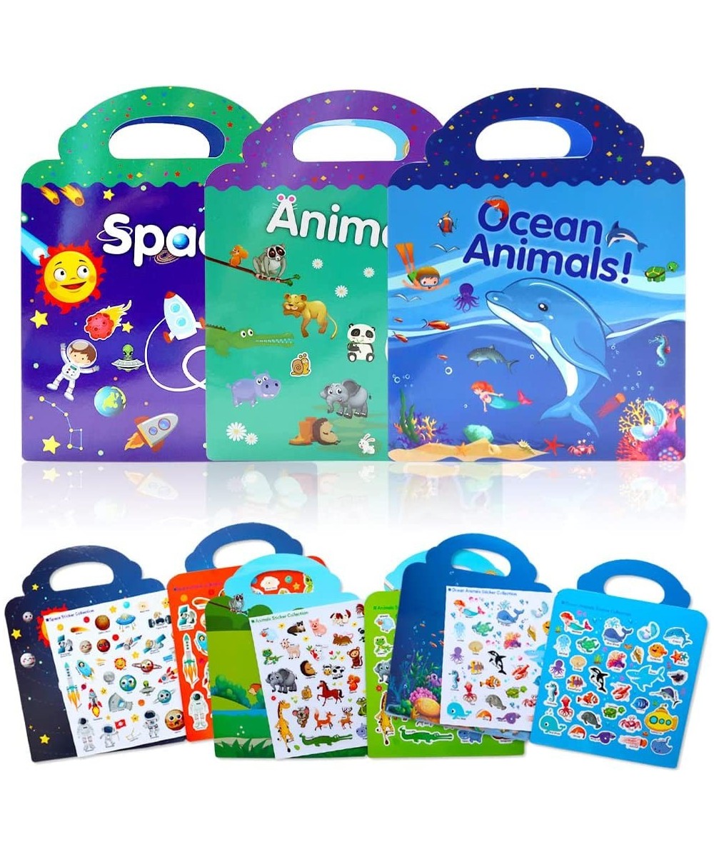 3 Sets Reusable Sticker Books Sticker Books for Kids Ages 3-5 Scene Sticker Book Fun Activity Books for Kids Removable Toddle...