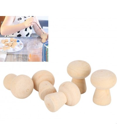 20pcs Wooden Peg Doll Unfinished Mushroom Head Shape Doll Wooden Mushroom Figures People Wooden Figures for Kids Art and DIY ...