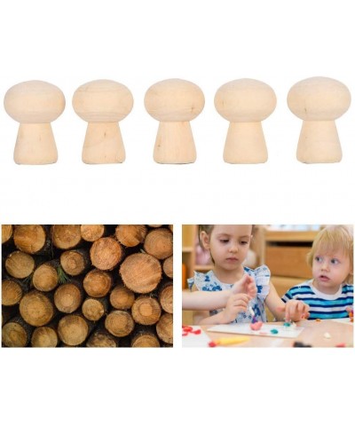 20pcs Wooden Peg Doll Unfinished Mushroom Head Shape Doll Wooden Mushroom Figures People Wooden Figures for Kids Art and DIY ...