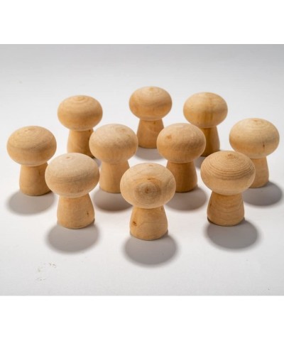 20pcs Wooden Peg Doll Unfinished Mushroom Head Shape Doll Wooden Mushroom Figures People Wooden Figures for Kids Art and DIY ...