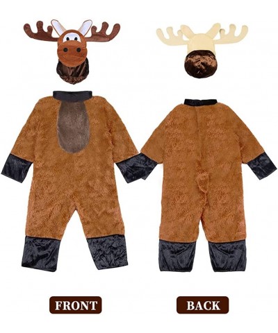 Christmas Costume Reindeer Child Costume Unisex Deer Animal Onesie Party Jumpsuit $17.16 Kids' Costumes