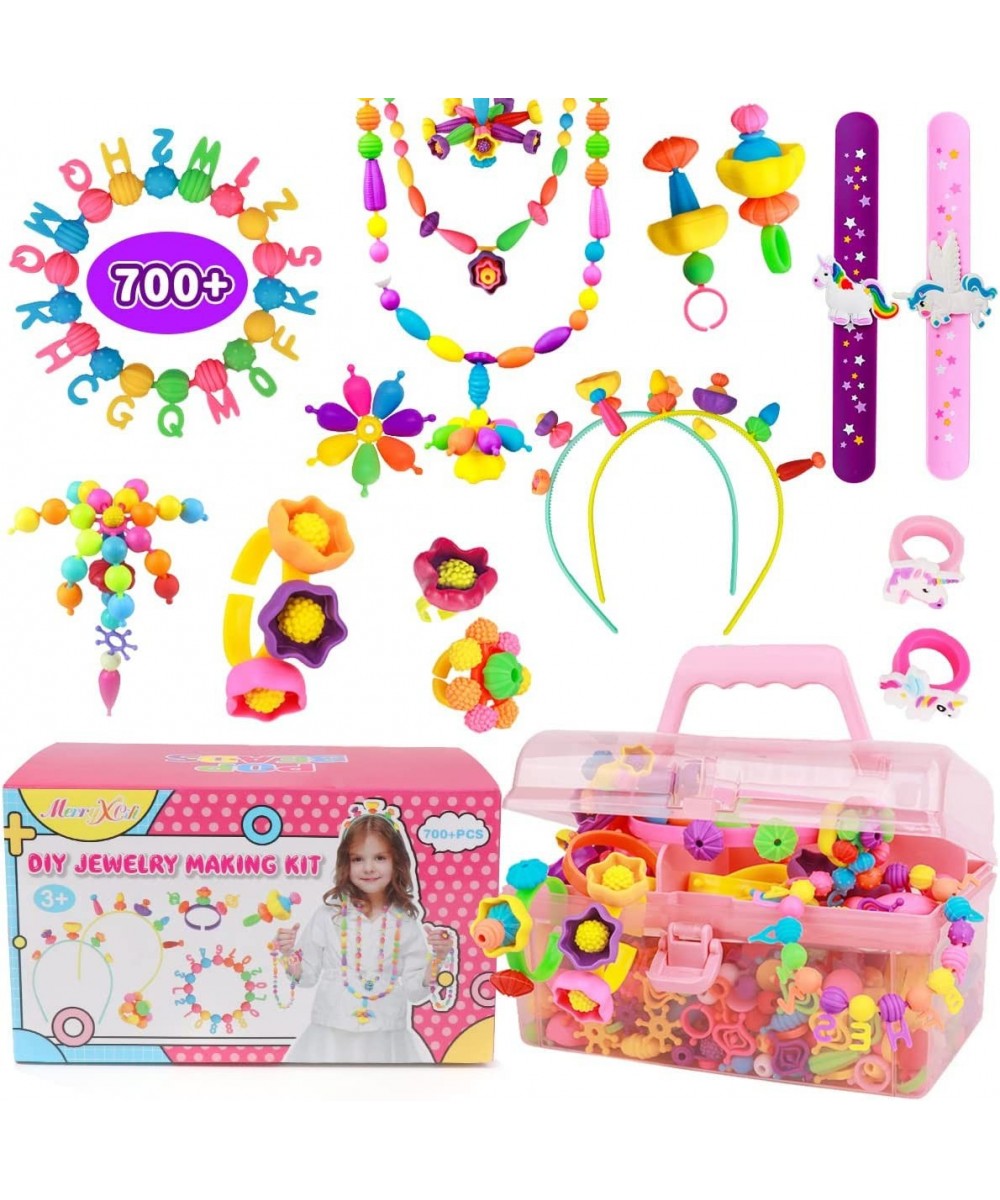 Pop Beads - 700+Pcs DIY Jewelry Making Kit for Toddlers Girls 3 4 5 6 7 8 Year Old Kids Pop Snap Beads Set Art & Crafts Creat...