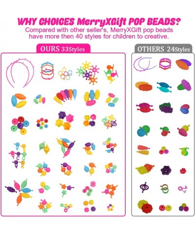 Pop Beads - 700+Pcs DIY Jewelry Making Kit for Toddlers Girls 3 4 5 6 7 8 Year Old Kids Pop Snap Beads Set Art & Crafts Creat...