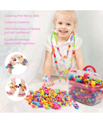 Pop Beads - 700+Pcs DIY Jewelry Making Kit for Toddlers Girls 3 4 5 6 7 8 Year Old Kids Pop Snap Beads Set Art & Crafts Creat...