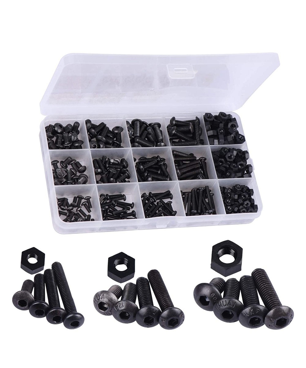 440pcs Alloy Steel RC Screws Kit Assortment Set M3 M4 M5 Button Head Hex Socket Cap Screws for 1/10 1/8 Traxxas Axial Arrma H...