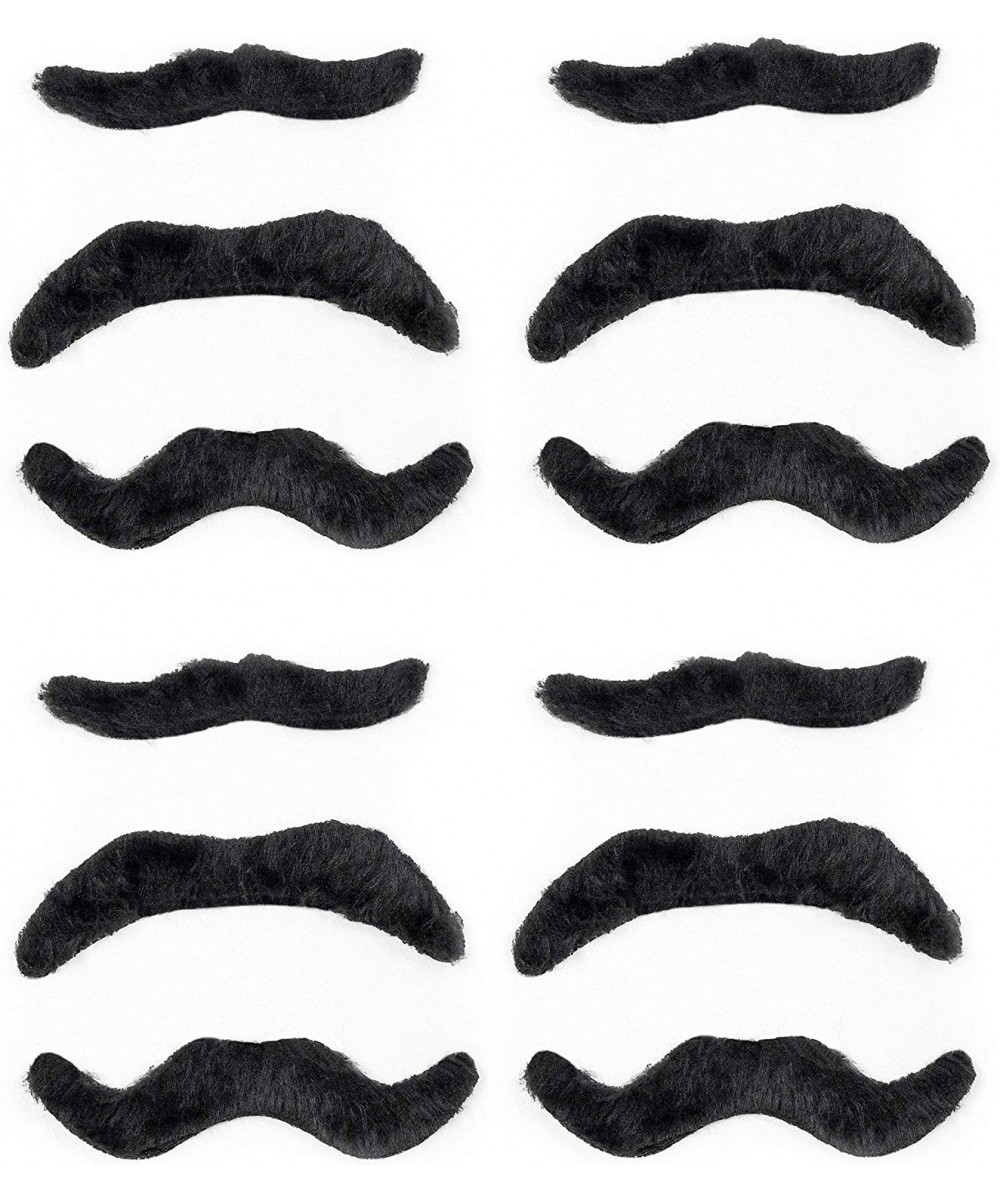 Fake Mustaches - Pack of 12 - Dress up for Your Movember Events - Novelty and Toy - for Halloween Parties Kids Favors Adults ...