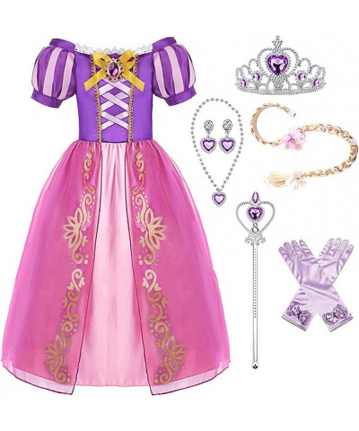 Princess Dresses for Girls Purple Halloween Costumes Princess Dress up Clothes for Little Girls $46.85 Kids' Costumes