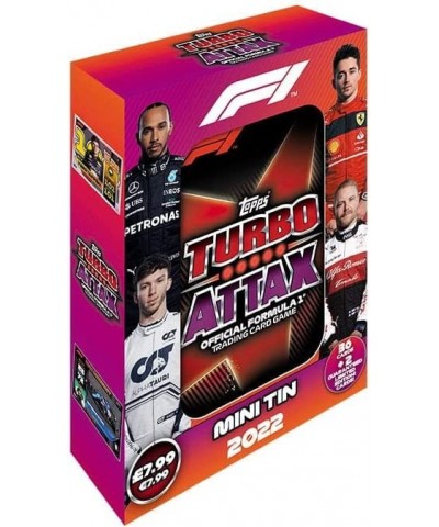 2022 Topps Formula 1 Turbo Attax Cards - Red Collector Tin (38 Cards + 2 LE & 3 Exclusive Master vs. Apprentice Cards) $49.25...