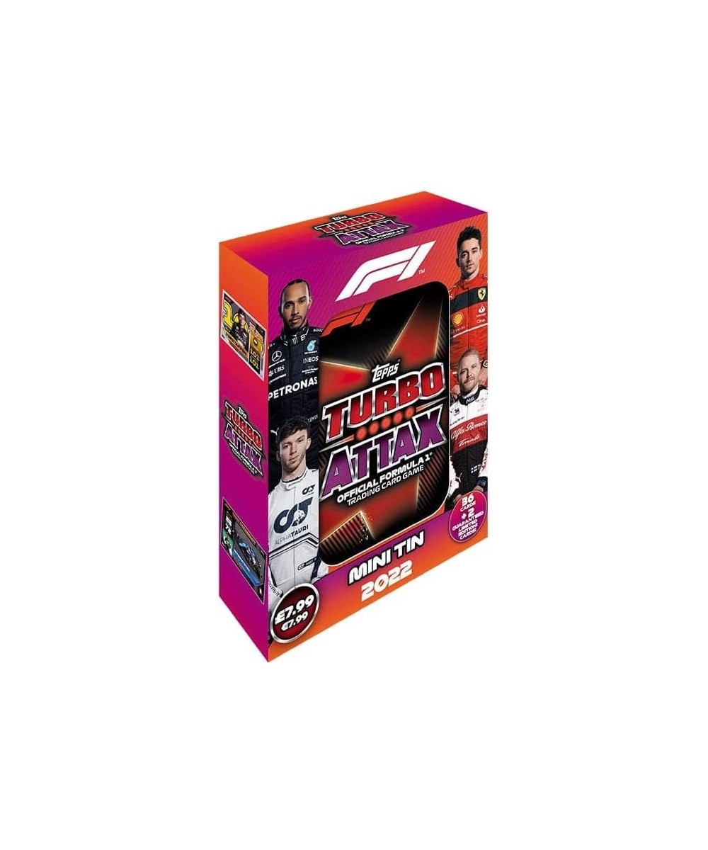 2022 Topps Formula 1 Turbo Attax Cards - Red Collector Tin (38 Cards + 2 LE & 3 Exclusive Master vs. Apprentice Cards) $49.25...