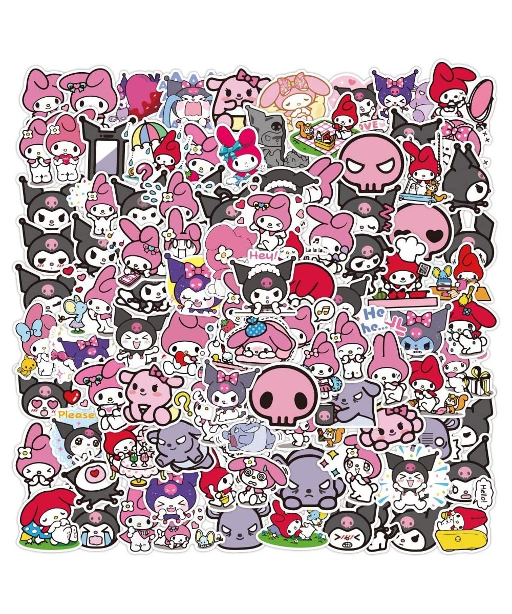 100pcs Kuromi Stickers My Melody Stickers Cute Anime Kawaii Waterproof Vinyl Stickers Decals for Water Bottles Skateboard Lap...