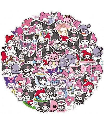 100pcs Kuromi Stickers My Melody Stickers Cute Anime Kawaii Waterproof Vinyl Stickers Decals for Water Bottles Skateboard Lap...