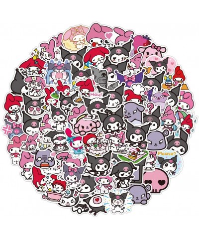 100pcs Kuromi Stickers My Melody Stickers Cute Anime Kawaii Waterproof Vinyl Stickers Decals for Water Bottles Skateboard Lap...