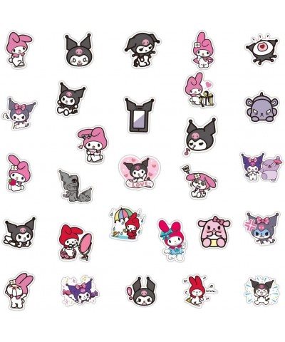 100pcs Kuromi Stickers My Melody Stickers Cute Anime Kawaii Waterproof Vinyl Stickers Decals for Water Bottles Skateboard Lap...