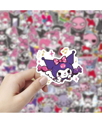 100pcs Kuromi Stickers My Melody Stickers Cute Anime Kawaii Waterproof Vinyl Stickers Decals for Water Bottles Skateboard Lap...