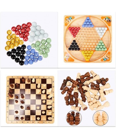 2 in 1 Wooden Chess Set Chinese Checkers Board Table Games for Kids Adults Family. $42.07 Board Games