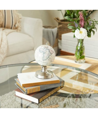 Aluminum Globe 5" x 4" x 7" Cream $28.00 Geographic Globes