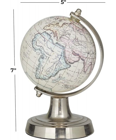 Aluminum Globe 5" x 4" x 7" Cream $28.00 Geographic Globes