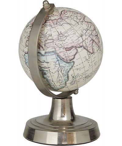 Aluminum Globe 5" x 4" x 7" Cream $28.00 Geographic Globes