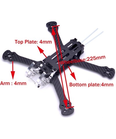 230mm FPV Racing Drone Frame 5 Inch Carbon Fiber Quadcopter Frame with 4mm Arms+LiPo Battery Strap $63.50 Hobby RC Quadcopter...