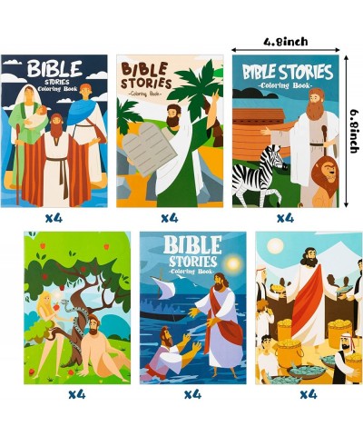 24PCS Christian Bible Stories Coloring Books Mini Booklets Crafts for Kids DIY Art Drawing Book with Jesus Angels Church Fun ...