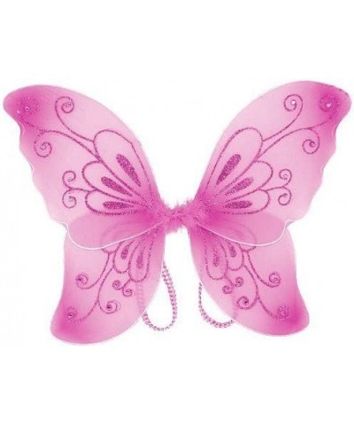 Sparkling Fairy Wings for Kids Pink - One Size - Halloween Costume and Dress Up for Girls $30.59 Kids' Dress-Up Accessories