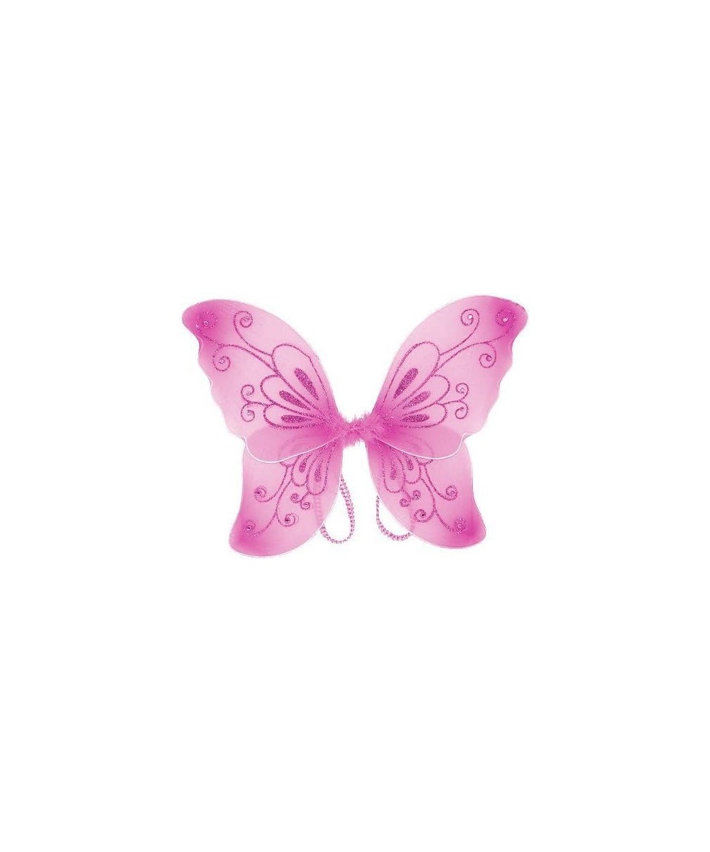 Sparkling Fairy Wings for Kids Pink - One Size - Halloween Costume and Dress Up for Girls $30.59 Kids' Dress-Up Accessories