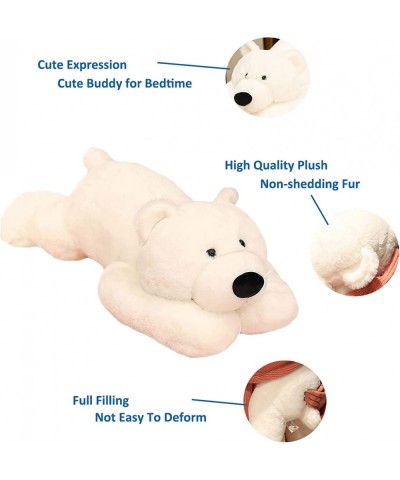 Weighted Stuffed Animals for Anxiety 3.3 lbs Weighted Polar Bear Stuffed Animal Toy White Bear Weighted Plush Animals Throw P...