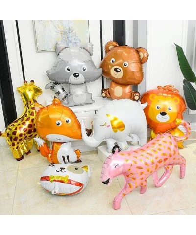 Big 32 Inch Bear Balloons Foil Helium Brown Bear Shaped Animal Balloons Animal Woodland Bear Balloons for Jungle Safari Theme...