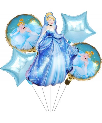 5PCS Cinderella Balloons for Kids Birthday Baby Shower Princess Theme Party Decorations $13.56 Kids' Party Decorations