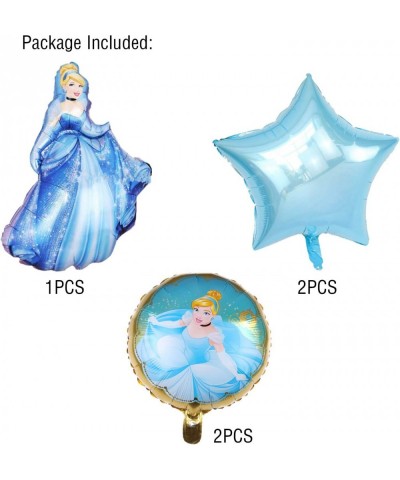 5PCS Cinderella Balloons for Kids Birthday Baby Shower Princess Theme Party Decorations $13.56 Kids' Party Decorations