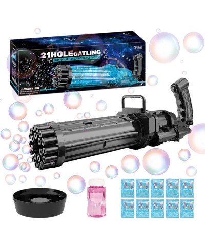 15IN Bubble Machine Gun Toys with Bubble Solution Gatling Shape 21-Hole Huge Amount Bubble Maker Children's Electronic Bubble...