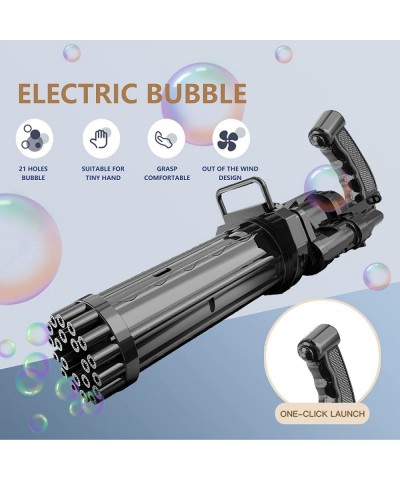 15IN Bubble Machine Gun Toys with Bubble Solution Gatling Shape 21-Hole Huge Amount Bubble Maker Children's Electronic Bubble...