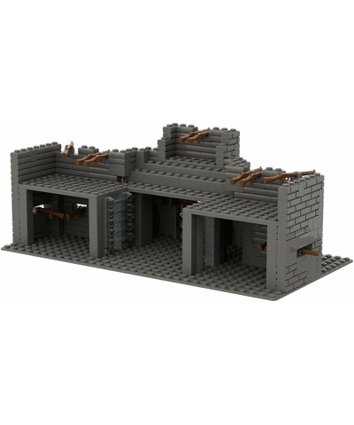 Military Series Rifle Fortress Scene Bricks Model Set Simulation Military War Scene Equipment Accessories DIY Creative Educat...