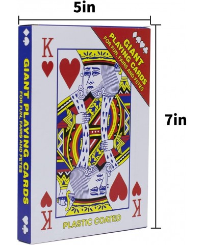 Jumbo Giant Playing Card Deck - 5x7 Inch Large Poker for Seniors Super Big Game Card Set Oversize Bridge Cards Huge Magic Pok...