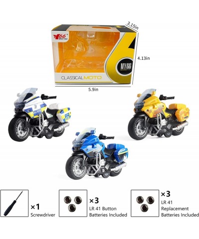 Police Motorcycle Toy - Pull Back Toy Motorcycle with Sound and Light Toy Toy Motorcycles for Boy Toys for 3-9 Year Old Boys ...