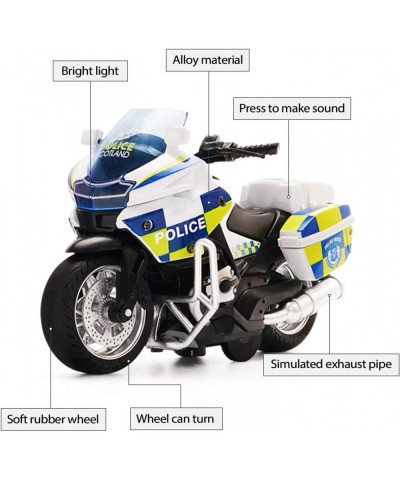 Police Motorcycle Toy - Pull Back Toy Motorcycle with Sound and Light Toy Toy Motorcycles for Boy Toys for 3-9 Year Old Boys ...