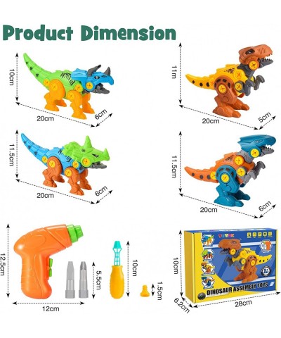 Dinosaur Toys for 3-8 Year Old Boys Girls Take Apart Dinosaur Toys with Electric Drill Sensory Toys Construction Toys for Kid...