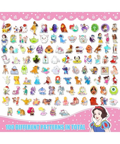 100 Pcs Princess Stickers Cartoon Characters Sticker for Kids Waterproof Vinyl Sticker Princess Rewards Stickers Princess The...