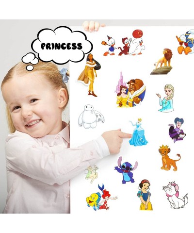 100 Pcs Princess Stickers Cartoon Characters Sticker for Kids Waterproof Vinyl Sticker Princess Rewards Stickers Princess The...