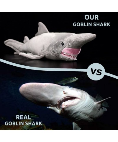 Simulation Goblin Shark Soft Stuffed Plush Toy 27" Long Lifelike Kids Gift Throw Pillow Home Decor Plush Toy $43.31 Plush Fig...