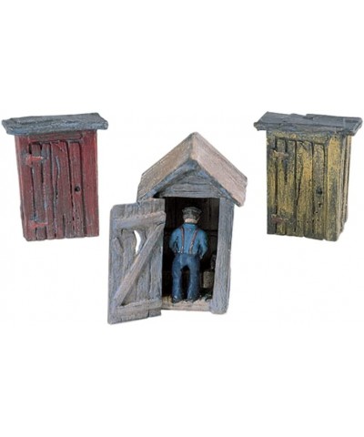 HO 3 Outhouses & Man $32.96 Toy Vehicle Playsets