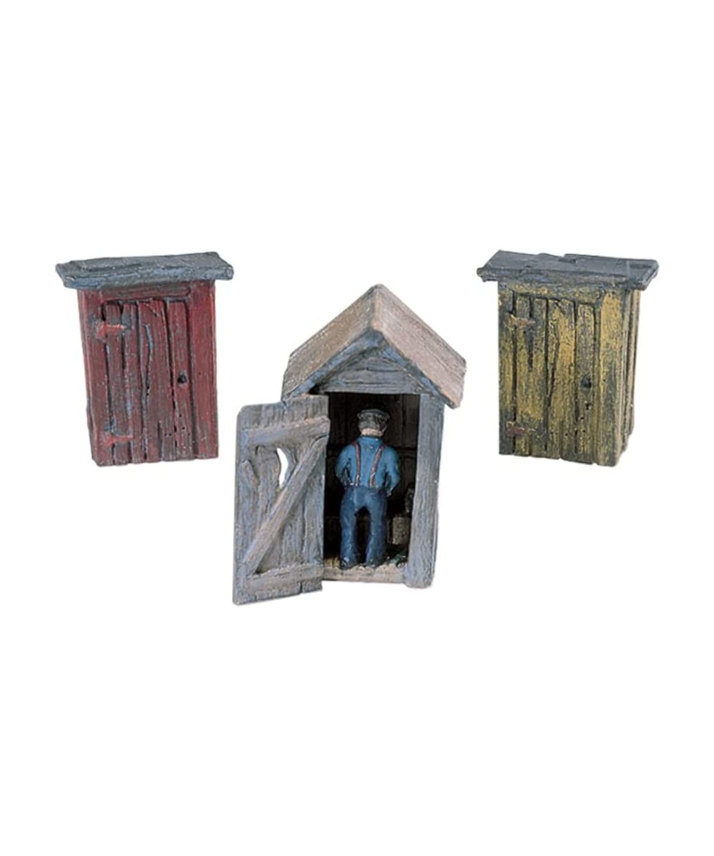 HO 3 Outhouses & Man $32.96 Toy Vehicle Playsets