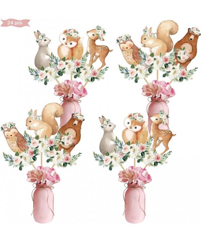 Woodland Animal Centerpieces for Baby Shower Baby Pink Spring Floral Theme Table Toppers Birthday Decorations Woodland Baby G...