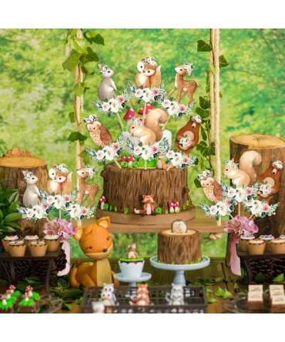 Woodland Animal Centerpieces for Baby Shower Baby Pink Spring Floral Theme Table Toppers Birthday Decorations Woodland Baby G...