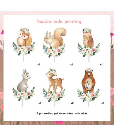 Woodland Animal Centerpieces for Baby Shower Baby Pink Spring Floral Theme Table Toppers Birthday Decorations Woodland Baby G...