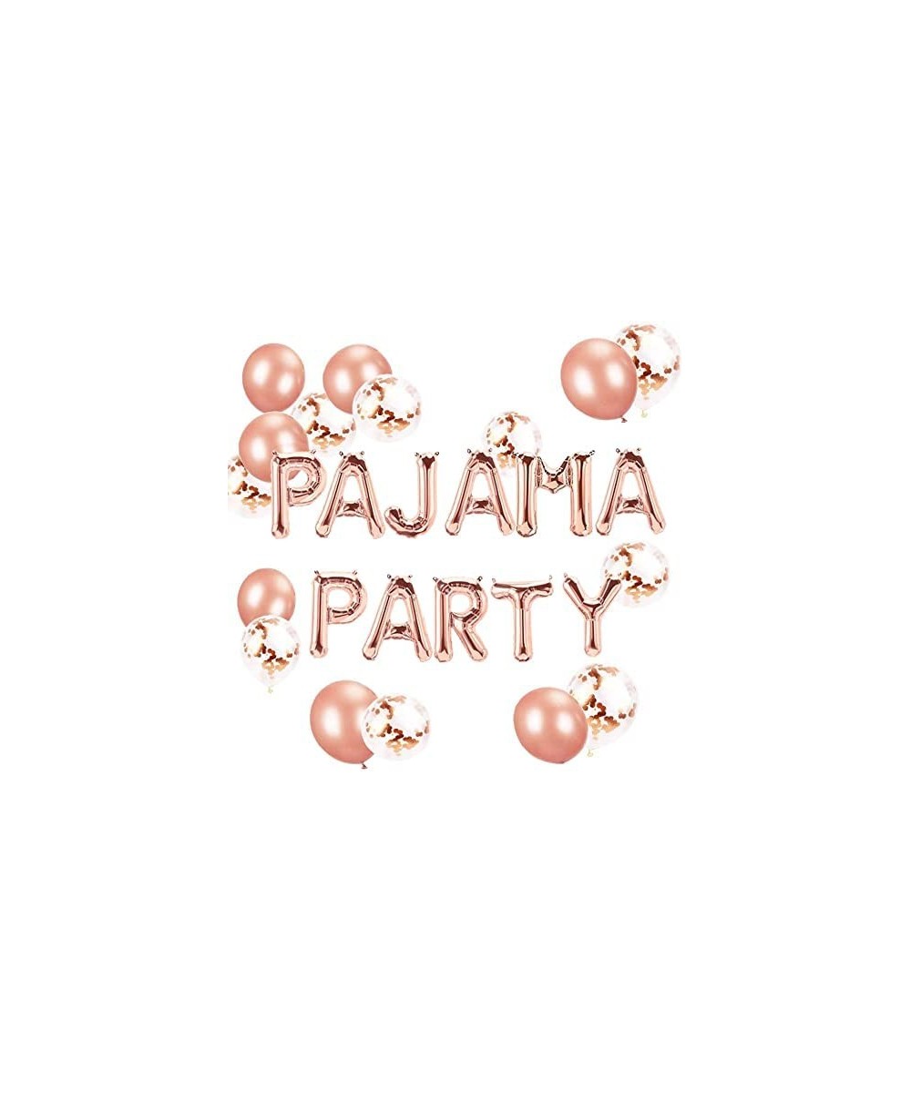 Set of 11 Rose Gold PAJAMA PARTY Balloons PAJAMA PARTY Banner Pajama Party Decor Slumber Party Spa Party Balloons. $29.44 Kid...