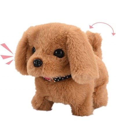 Plush Toy Puppy Walking Barking Tail Wagging Stretching Companion Animal for Kids Electronic Interactive Pet Dog (Labrador Re...