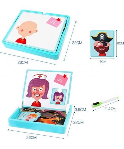 Magnetic Puzzles Face Dress Up Travel Game Double Side Preschool Educational Learning Toy for Kids $32.06 Magnet Toys