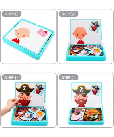 Magnetic Puzzles Face Dress Up Travel Game Double Side Preschool Educational Learning Toy for Kids $32.06 Magnet Toys